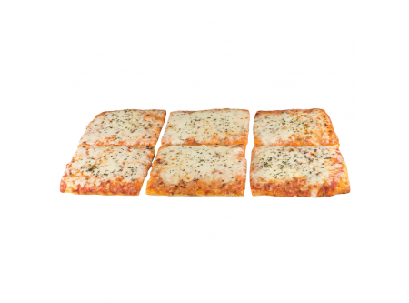 Pizza Margherita 28x40cm, 4-eck, geschnitten